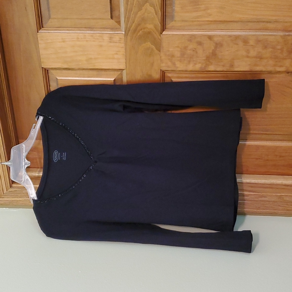 Talbots black knit top
